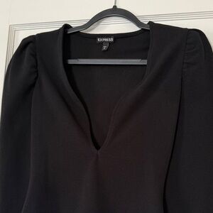 Express Black V Plunge Bodysuit